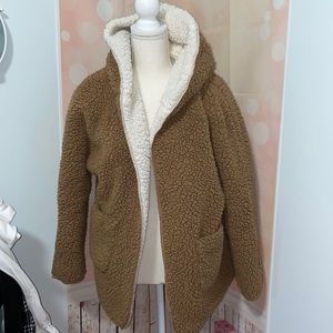 Reversible teddy cardigan